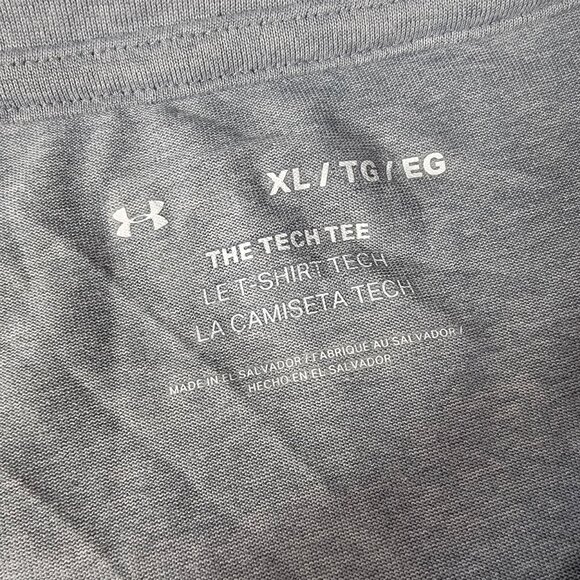 Under Armour Mens XL Gray The Tech Tee Shirt Short Sleeve Athletic Casual - Picture 3 of 9